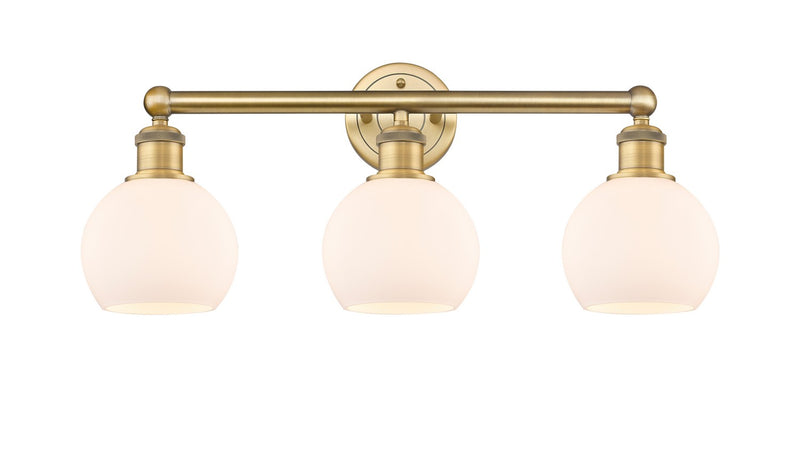 Innovations 616-3W-BB-G121-6 Three Light Bath Vanity, Brushed Brass