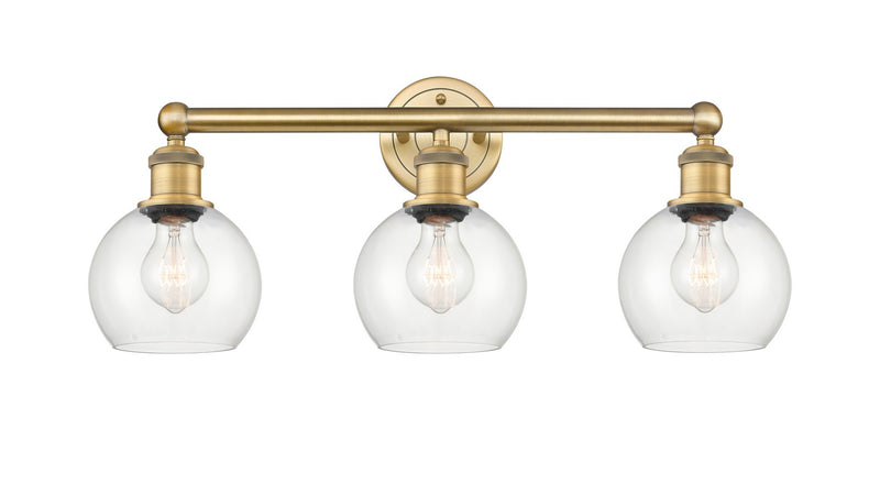 Innovations 616-3W-BB-G122-6 Three Light Bath Vanity, Brushed Brass