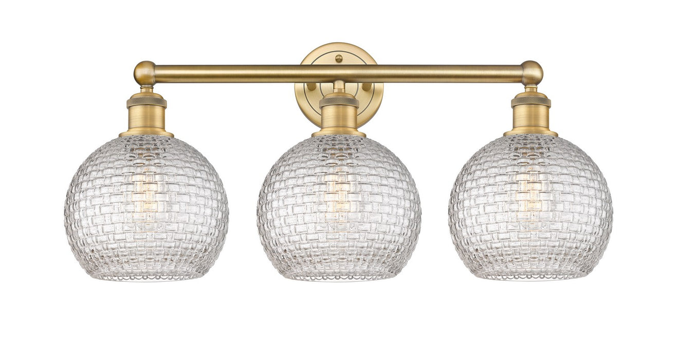 Innovations 616-3W-BB-G122C-8CL Three Light Bath Vanity, Brushed Brass