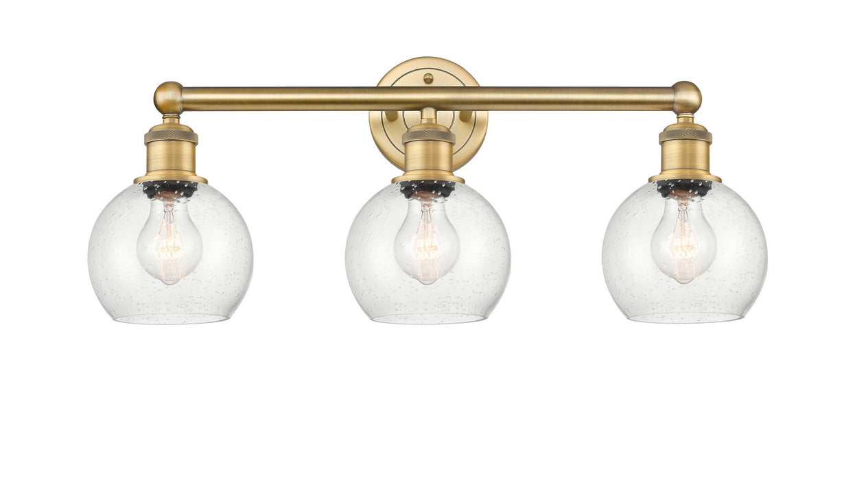 Innovations 616-3W-BB-G124-6 Three Light Bath Vanity, Brushed Brass