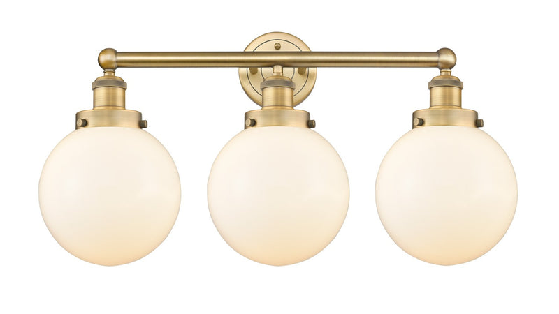 Innovations 616-3W-BB-G201-8 Three Light Bath Vanity, Brushed Brass