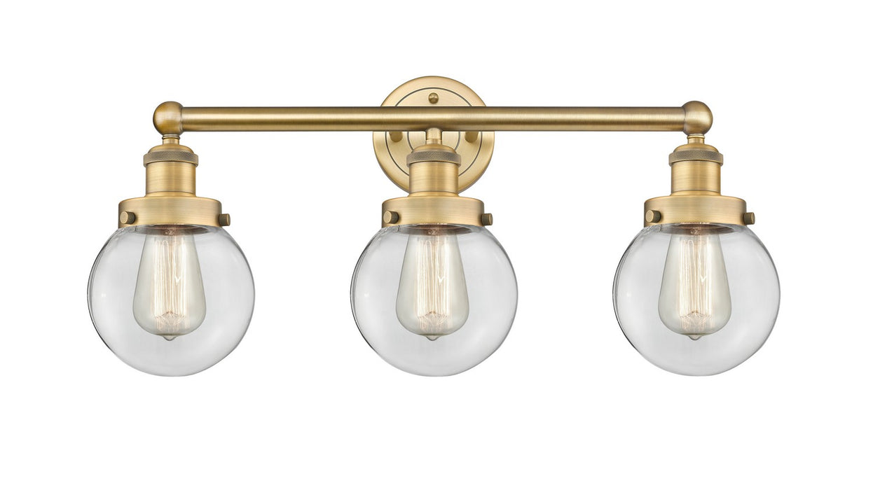 Innovations 616-3W-BB-G202-6 Three Light Bath Vanity, Brushed Brass