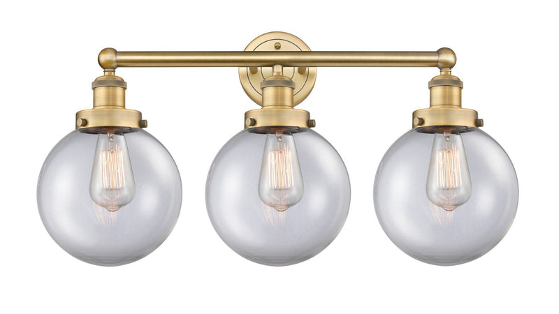 Innovations 616-3W-BB-G202-8 Three Light Bath Vanity, Brushed Brass