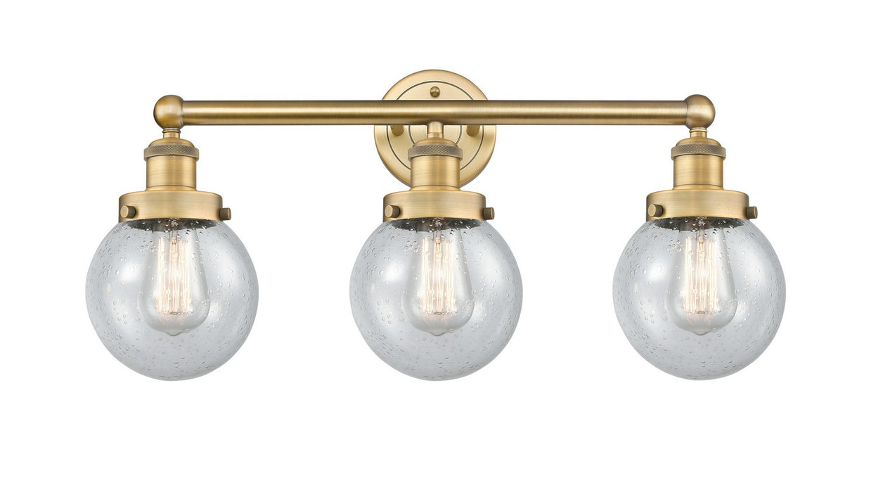 Innovations 616-3W-BB-G204-6 Three Light Bath Vanity, Brushed Brass