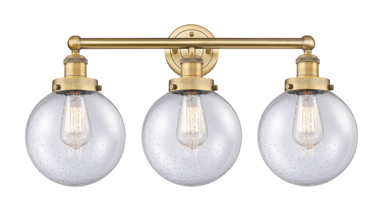 Innovations 616-3W-BB-G204-8 Three Light Bath Vanity, Brushed Brass