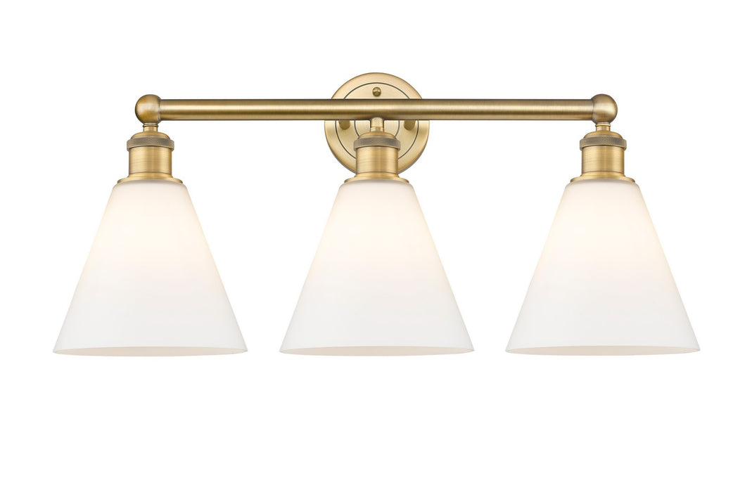 Innovations 616-3W-BB-GBC-81 Three Light Bath Vanity, Brushed Brass