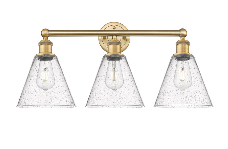 Innovations 616-3W-BB-GBC-84 Three Light Bath Vanity, Brushed Brass