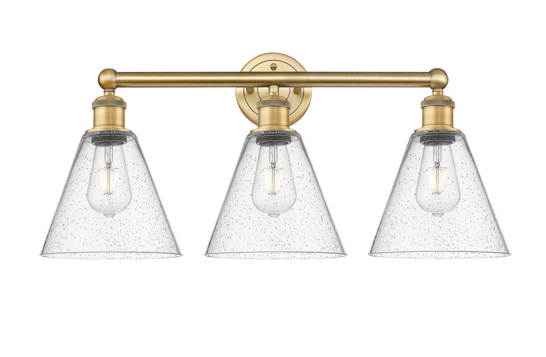 Innovations 616-3W-BB-GBC-84 Three Light Bath Vanity, Brushed Brass