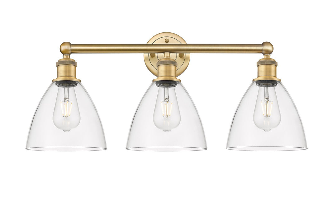 Innovations 616-3W-BB-GBD-752 Three Light Bath Vanity, Brushed Brass