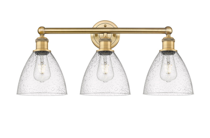 Innovations 616-3W-BB-GBD-754 Three Light Bath Vanity, Brushed Brass