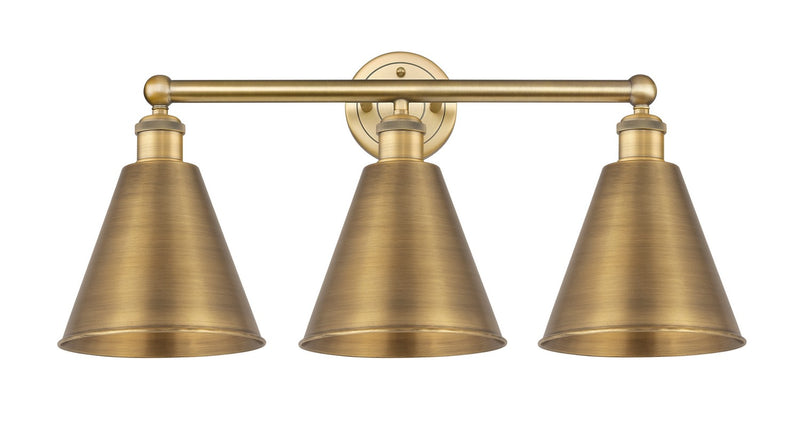 Innovations 616-3W-BB-MBC-8-BB Three Light Bath Vanity, Brushed Brass