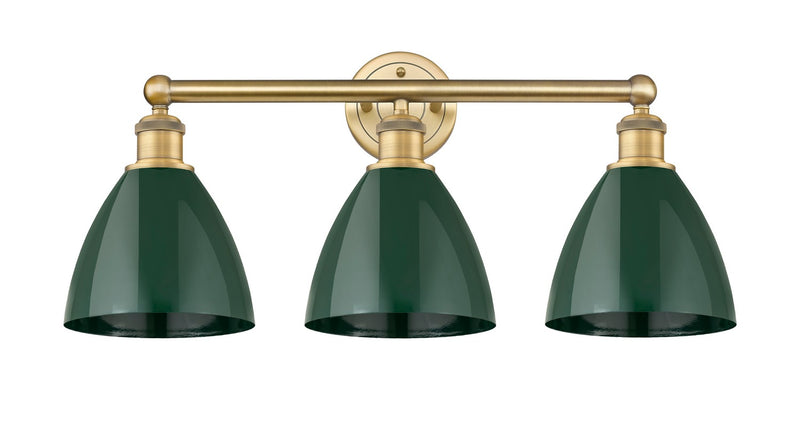 Innovations 616-3W-BB-MBD-75-GR Three Light Bath Vanity, Brushed Brass