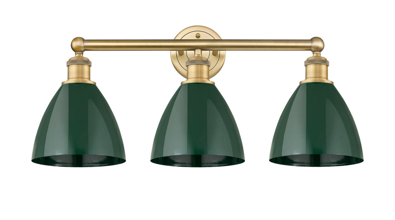 Innovations 616-3W-BB-MBD-75-GR Three Light Bath Vanity, Brushed Brass