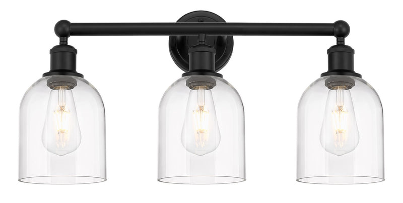 Innovations 616-3W-BK-G558-6CL Three Light Bath Vanity, Matte Black