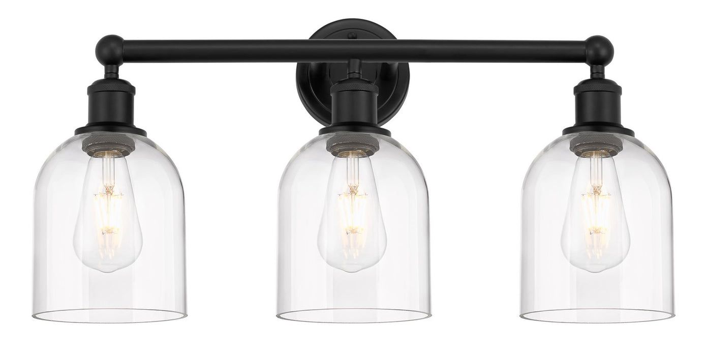 Innovations 616-3W-BK-G558-6CL Three Light Bath Vanity, Matte Black