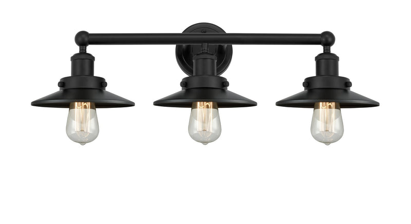 Innovations 616-3W-BK-M6-BK Three Light Bath Vanity, Matte Black