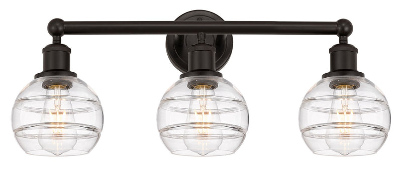 Innovations 616-3W-OB-G556-6CL Three Light Bath Vanity, Oil Rubbed Bronze