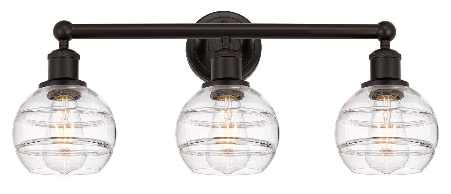 Innovations 616-3W-OB-G556-6CL Three Light Bath Vanity, Oil Rubbed Bronze