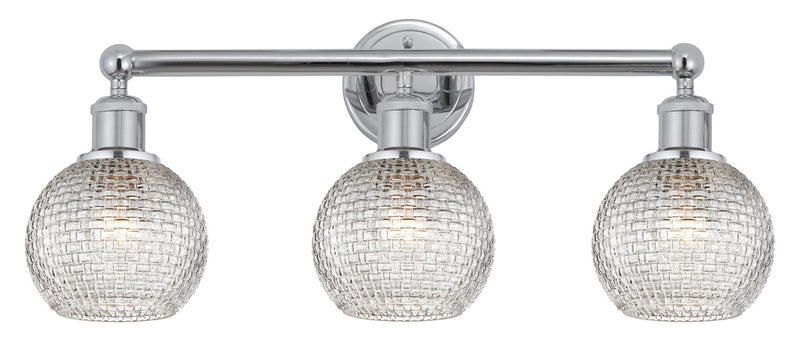 Innovations 616-3W-PC-G122C-6CL Three Light Bath Vanity, Polished Chrome