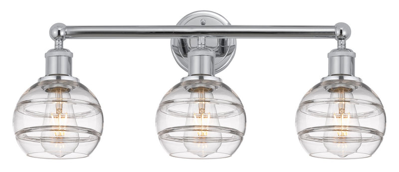 Innovations 616-3W-PC-G556-6CL Three Light Bath Vanity, Polished Chrome