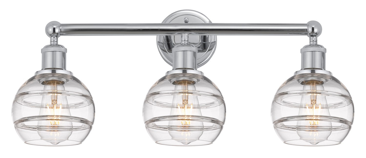 Innovations 616-3W-PC-G556-6CL Three Light Bath Vanity, Polished Chrome