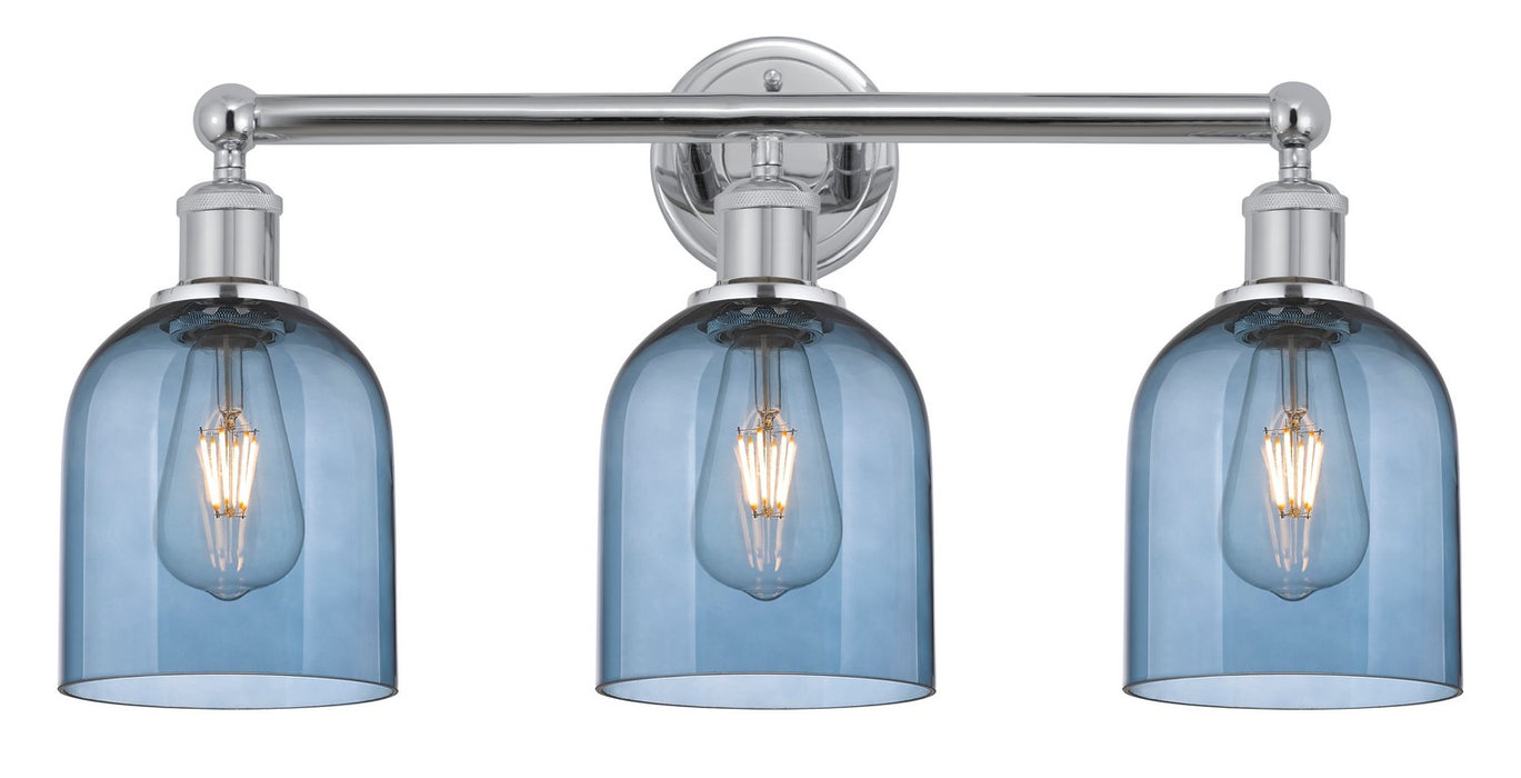 Innovations 616-3W-PC-G558-6BL Three Light Bath Vanity, Polished Chrome