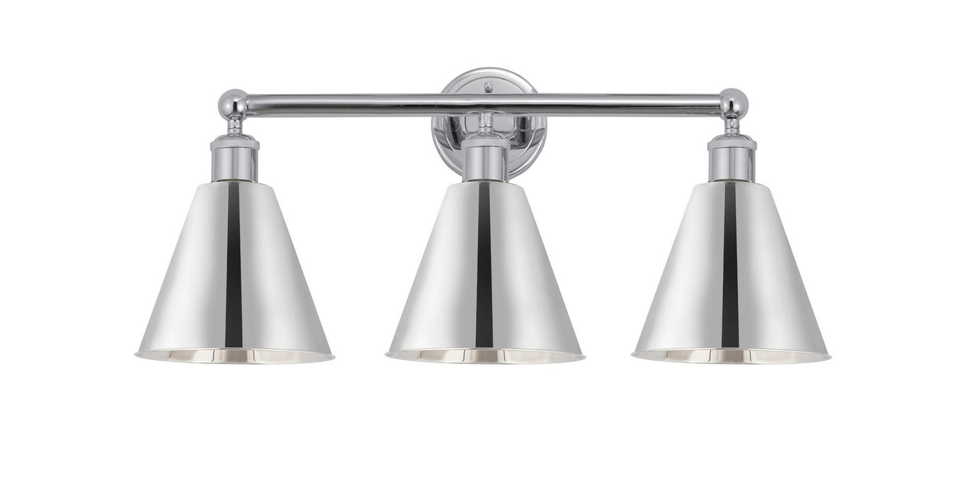 Innovations 616-3W-PC-MBC-8-PC Three Light Bath Vanity, Polished Chrome