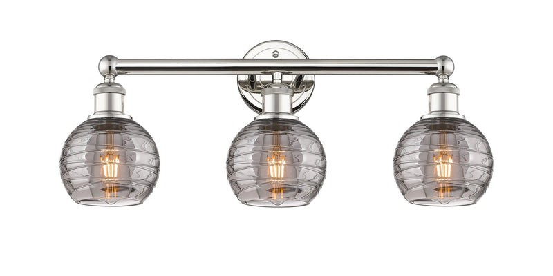 Innovations 616-3W-PN-G1213-6SM Three Light Bath Vanity, Polished Nickel