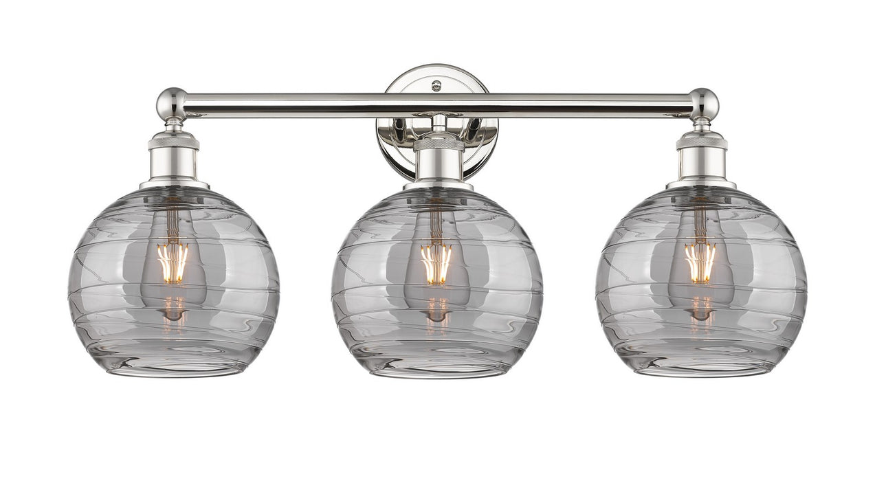 Innovations 616-3W-PN-G1213-8SM Three Light Bath Vanity, Polished Nickel
