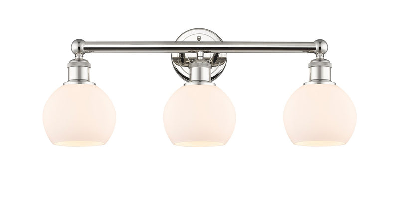 Innovations 616-3W-PN-G121-6 Three Light Bath Vanity, Polished Nickel