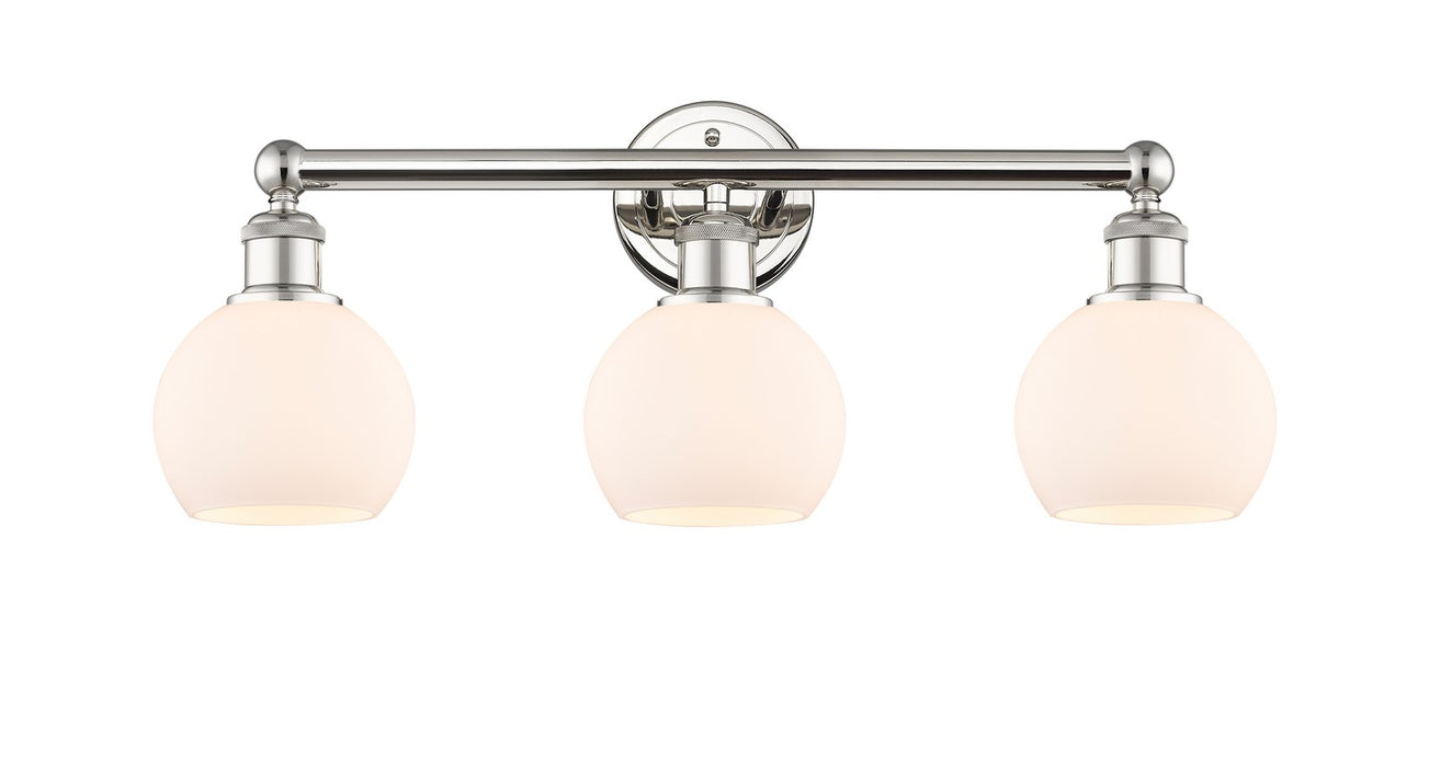 Innovations 616-3W-PN-G121-6 Three Light Bath Vanity, Polished Nickel
