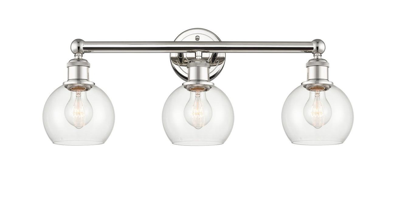Innovations 616-3W-PN-G122-6 Three Light Bath Vanity, Polished Nickel