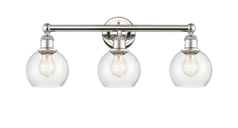 Innovations 616-3W-PN-G124-6 Three Light Bath Vanity, Polished Nickel