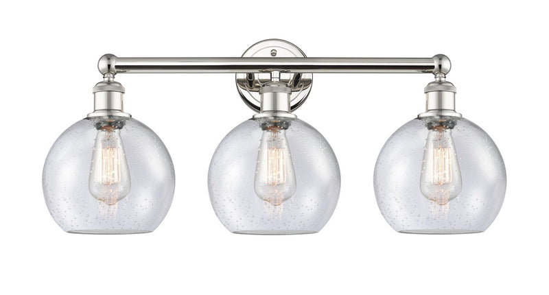 Innovations 616-3W-PN-G124-8 Three Light Bath Vanity, Polished Nickel