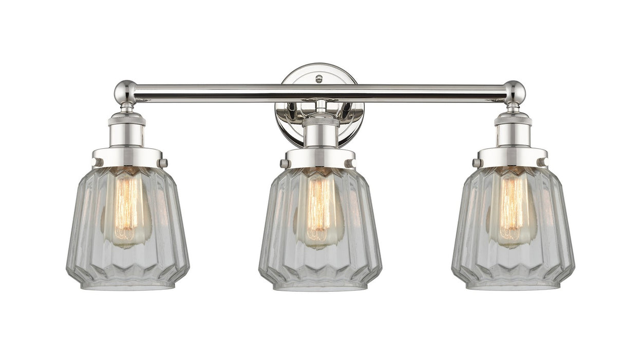 Innovations 616-3W-PN-G142 Three Light Bath Vanity, Polished Nickel