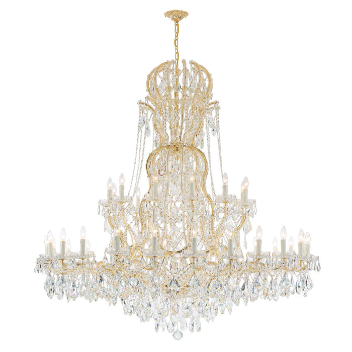 Crystorama 4460-GD-CL-MWP 37 Light Chandelier, Gold