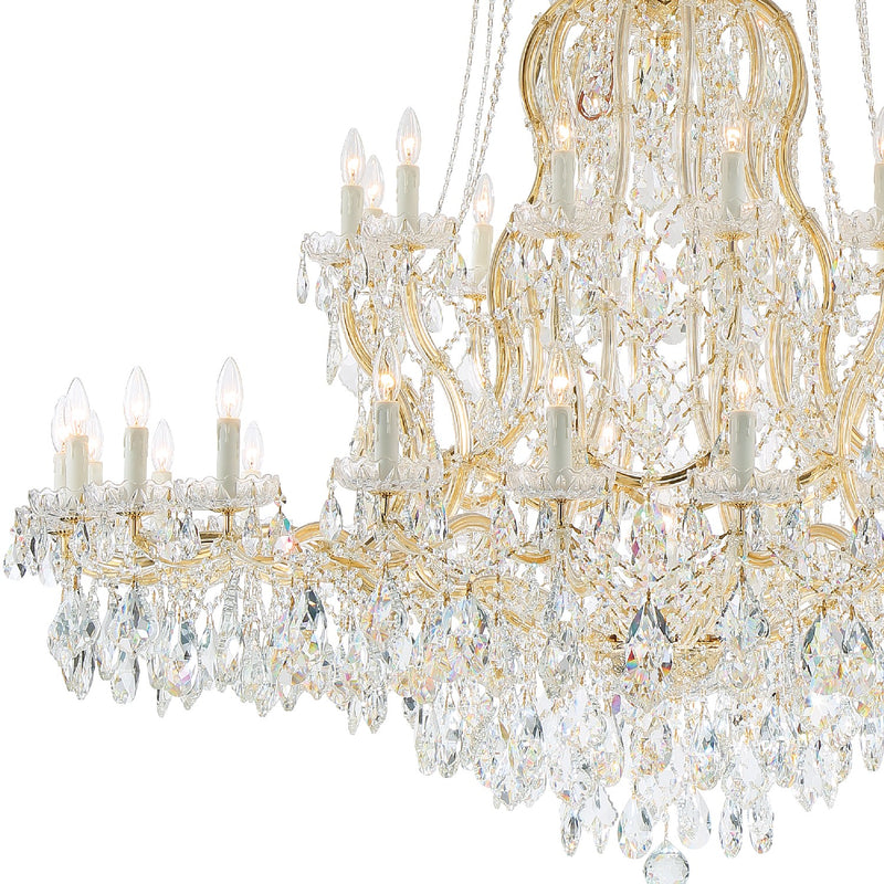 Crystorama 4460-GD-CL-MWP 37 Light Chandelier, Gold