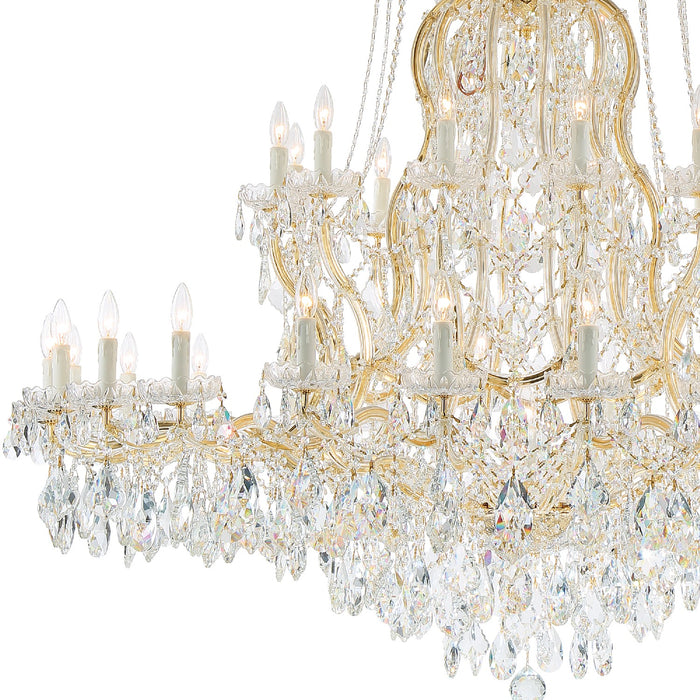Crystorama 4460-GD-CL-MWP 37 Light Chandelier, Gold