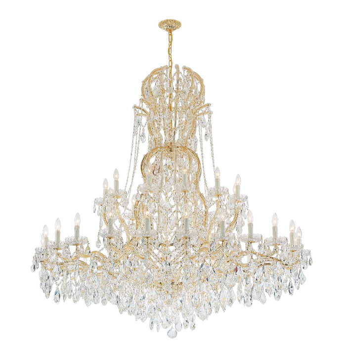 Crystorama 4460-GD-CL-MWP 37 Light Chandelier, Gold