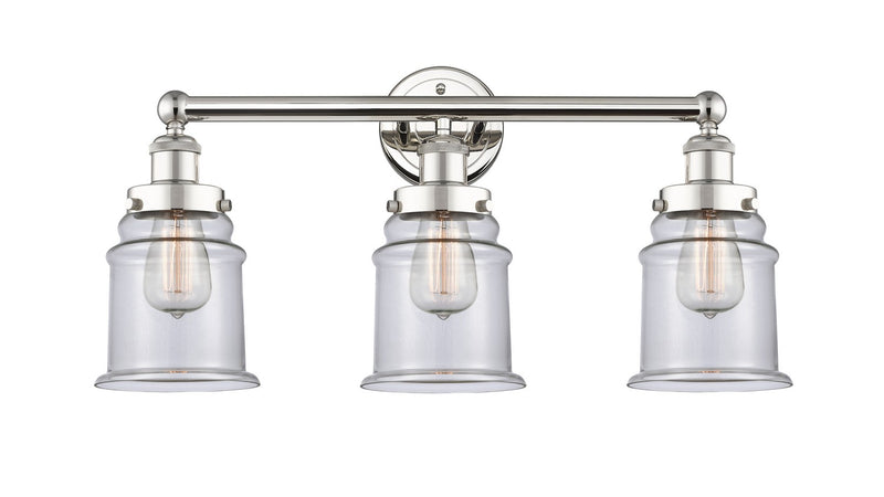 Innovations 616-3W-PN-G182 Three Light Bath Vanity, Polished Nickel