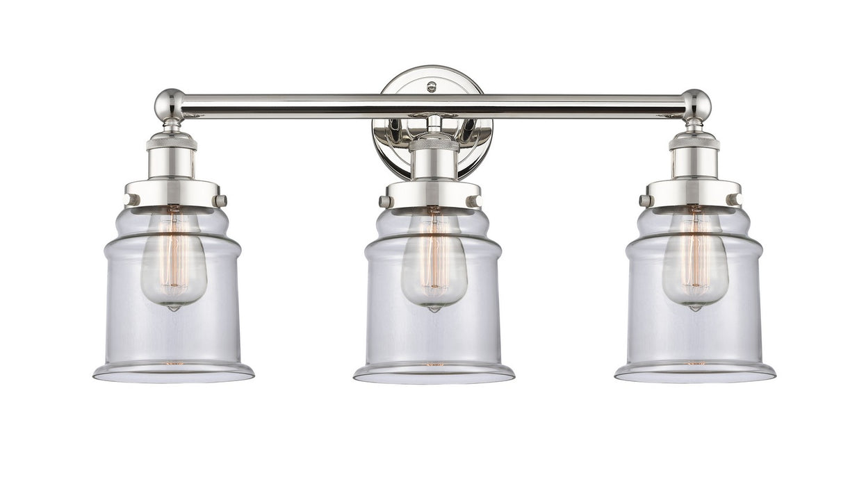 Innovations 616-3W-PN-G182 Three Light Bath Vanity, Polished Nickel