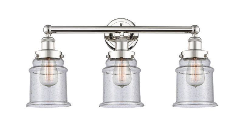 Innovations 616-3W-PN-G184 Three Light Bath Vanity, Polished Nickel