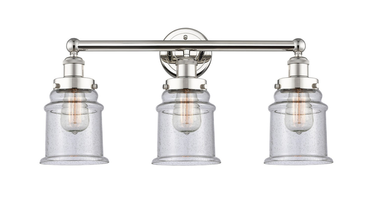 Innovations 616-3W-PN-G184 Three Light Bath Vanity, Polished Nickel