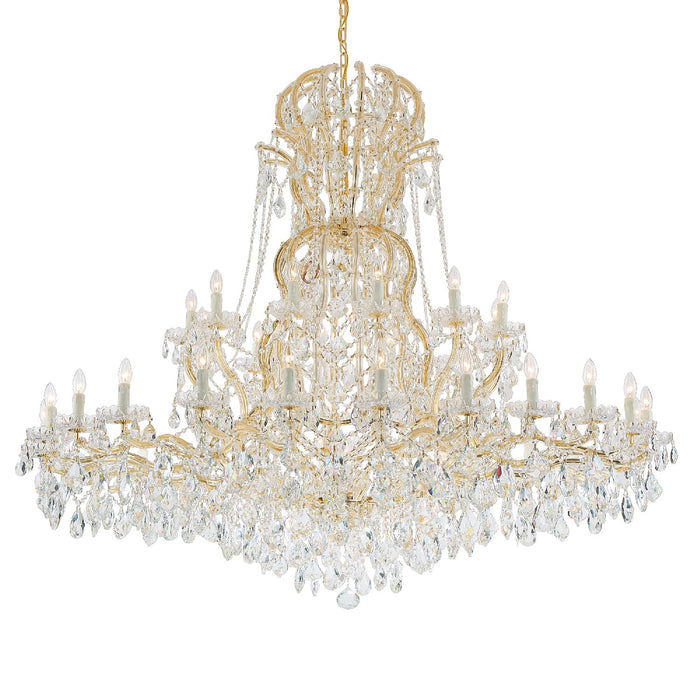 Crystorama 4460-GD-CL-MWP 37 Light Chandelier, Gold