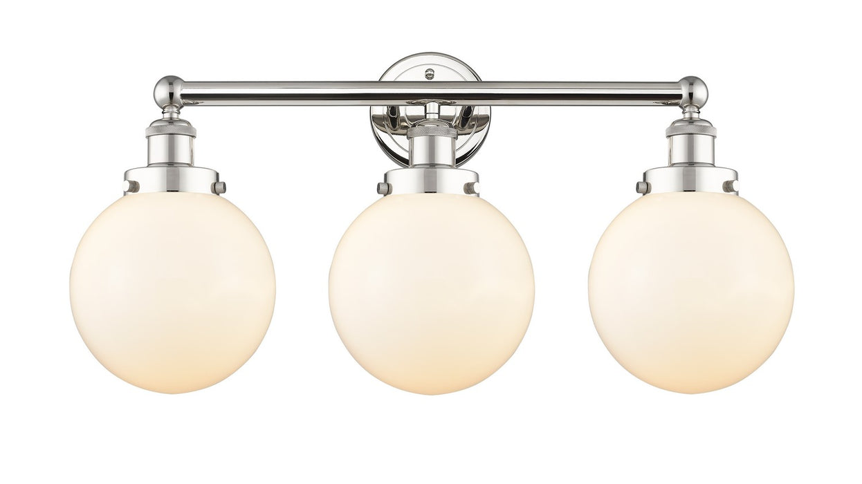Innovations 616-3W-PN-G201-8 Three Light Bath Vanity, Polished Nickel