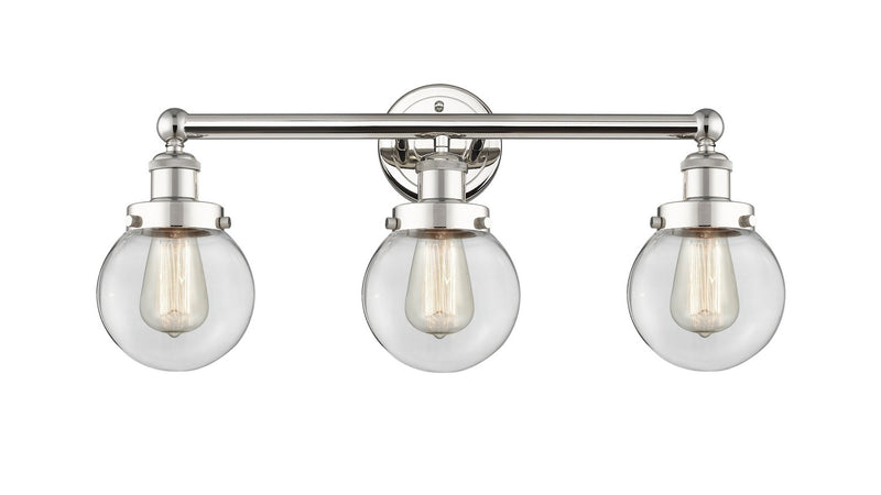 Innovations 616-3W-PN-G202-6 Three Light Bath Vanity, Polished Nickel
