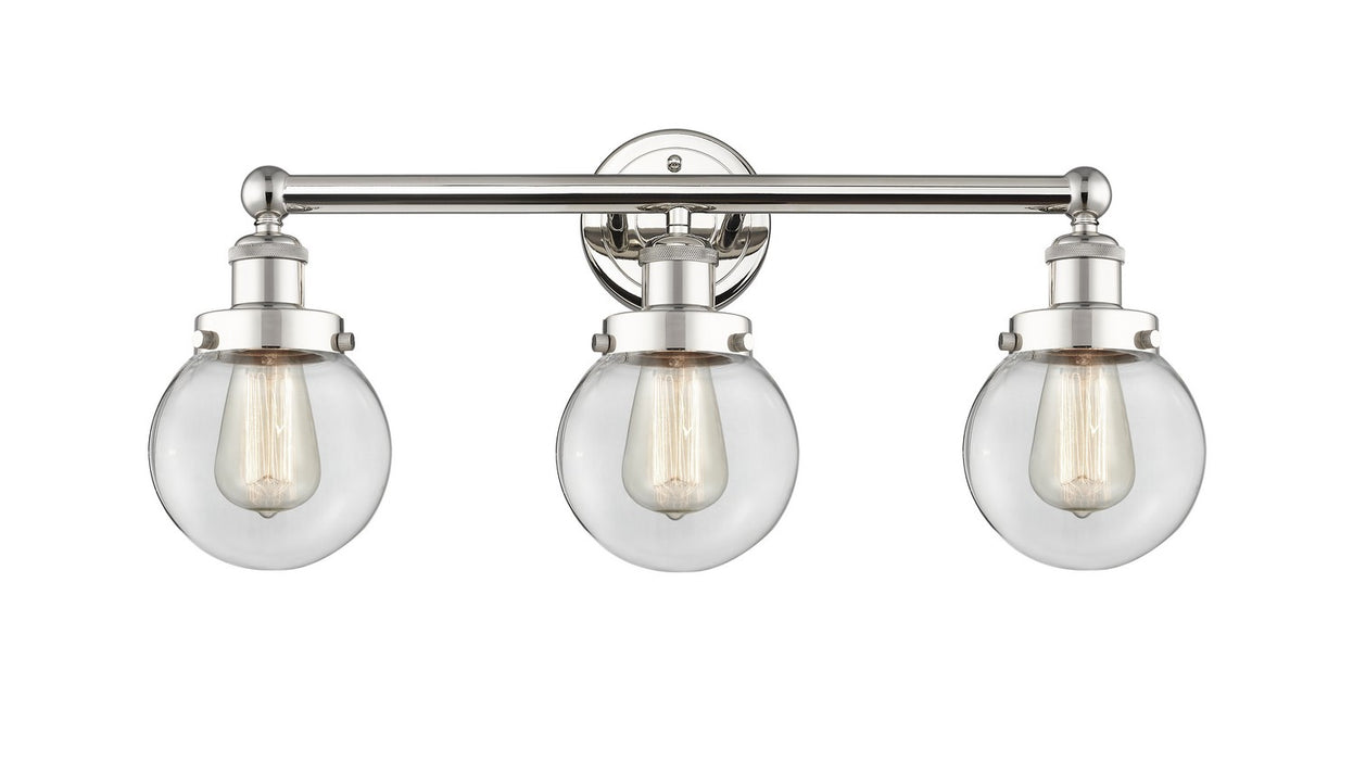 Innovations 616-3W-PN-G202-6 Three Light Bath Vanity, Polished Nickel