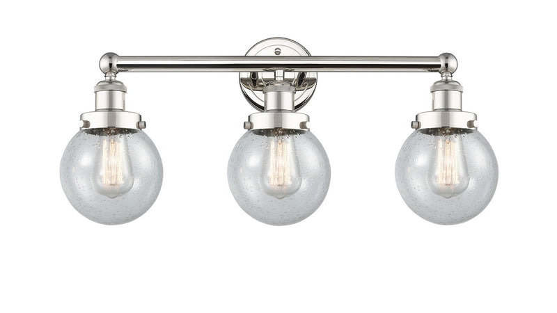 Innovations 616-3W-PN-G204-6 Three Light Bath Vanity, Polished Nickel