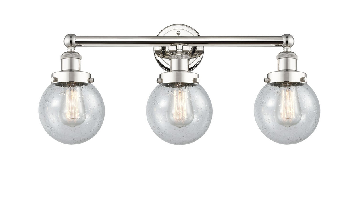Innovations 616-3W-PN-G204-6 Three Light Bath Vanity, Polished Nickel