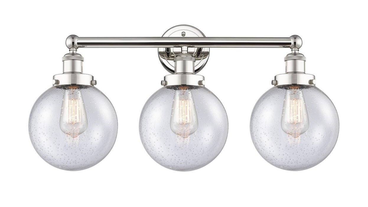 Innovations 616-3W-PN-G204-8 Three Light Bath Vanity, Polished Nickel